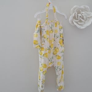 Jessica Simpson Lemon Print Jumpsuit
